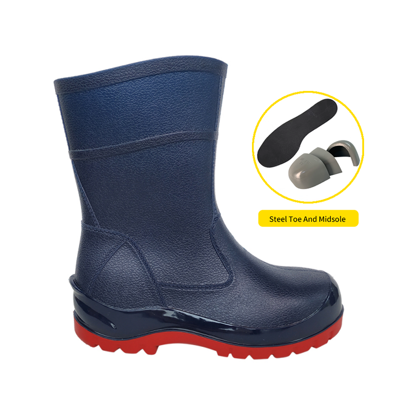 Low-cut PVC Safey Rain Boots With Steel Toe And Steel Midsole Featured Image