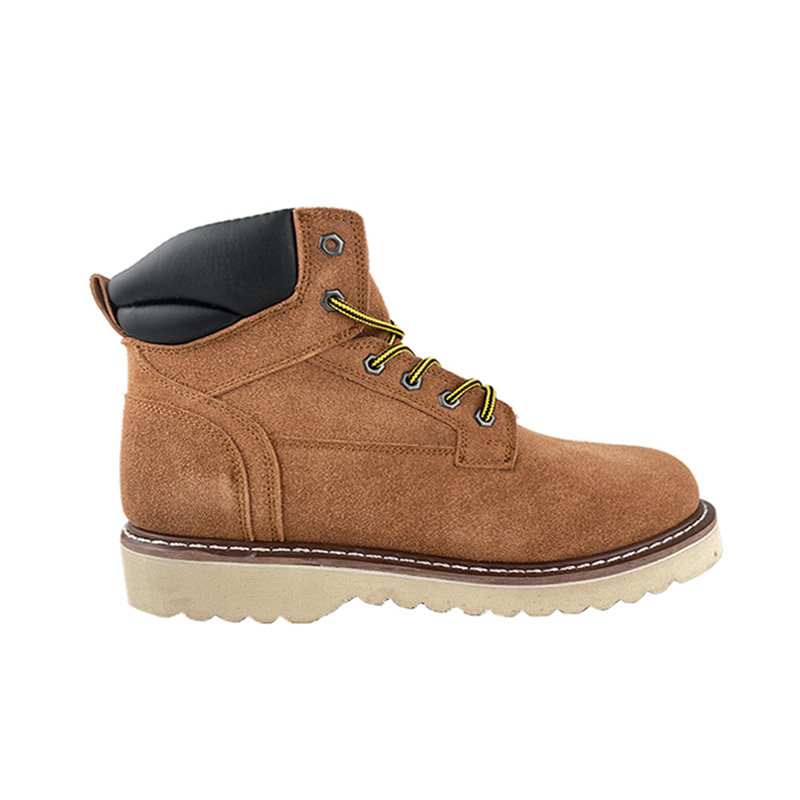 6 inch Suede Cow Leather Boots with Steel Toe and Steel Plate Featured Image