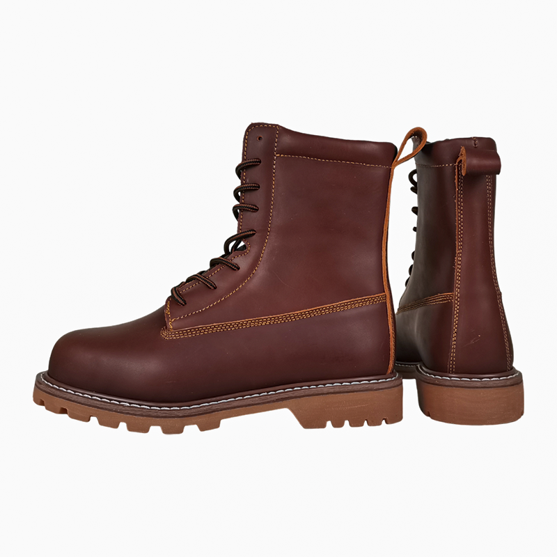 Men’s Lace Up Safety Boots Steel Toe Leather Work Shoes1