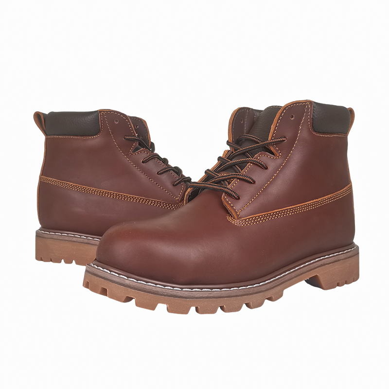 Lace Up Goodyear Welted Boots Grain Leather Shoes Composite Toecap Featured Image